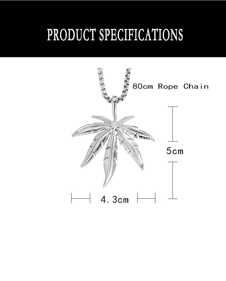 Mary Jane Leaf Charm Necklace