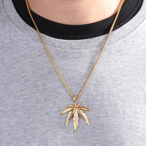 Mary Jane Leaf Charm Necklace