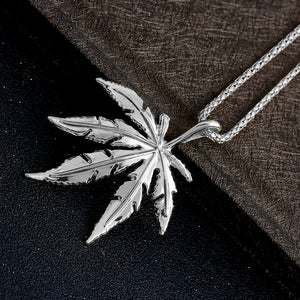 Mary Jane Leaf Charm Necklace