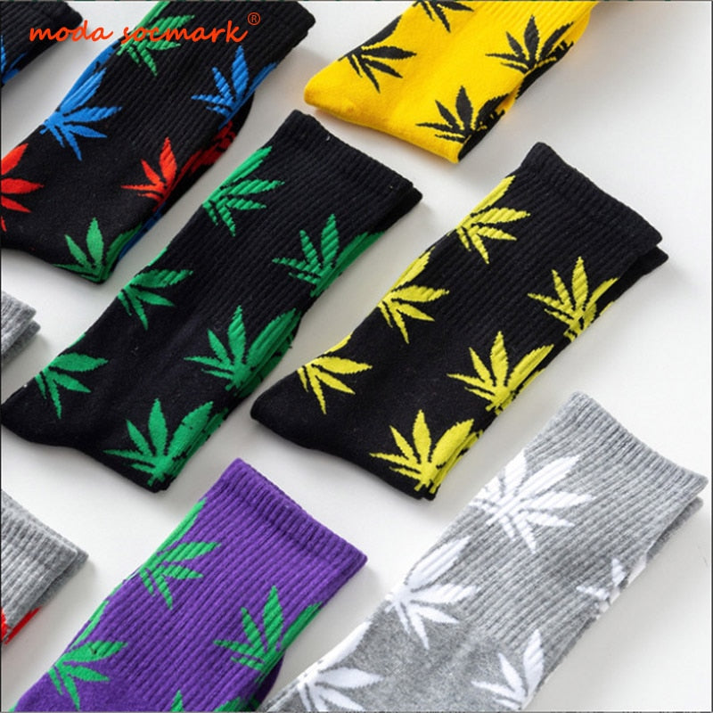 Mary Jane Leaf Socks