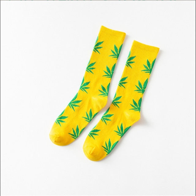 Mary Jane Leaf Socks