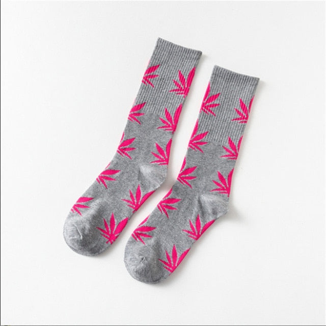 Mary Jane Leaf Socks