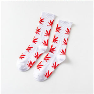 Mary Jane Leaf Socks