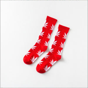 Mary Jane Leaf Socks