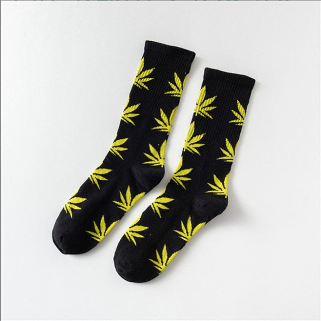 Mary Jane Leaf Socks