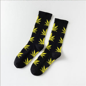 Mary Jane Leaf Socks