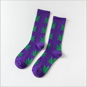 Mary Jane Leaf Socks