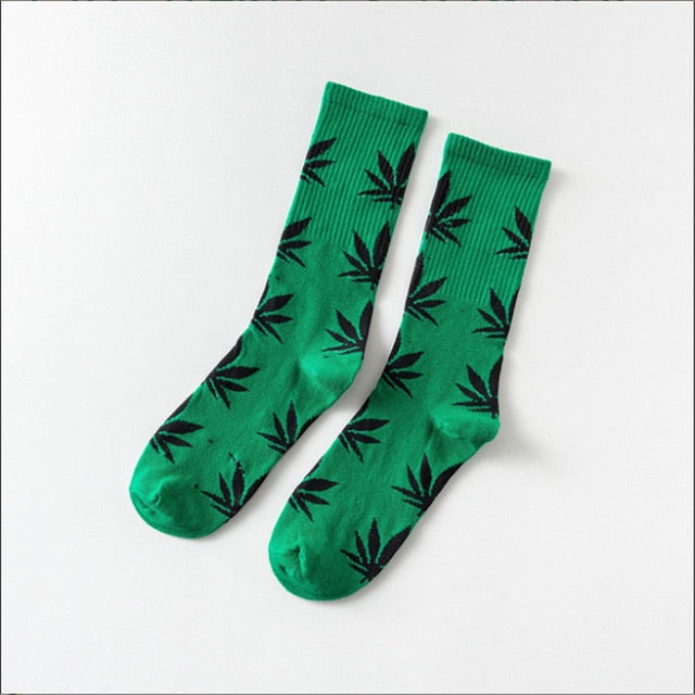 Mary Jane Leaf Socks