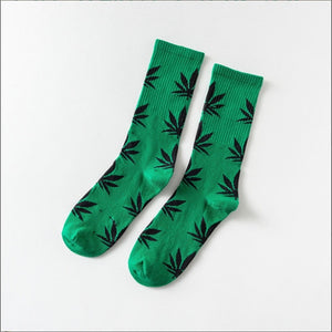 Mary Jane Leaf Socks