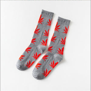 Mary Jane Leaf Socks