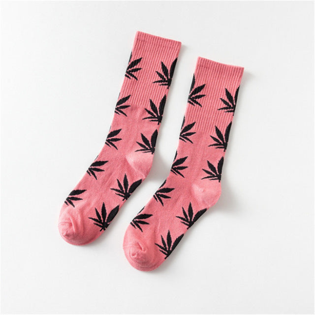 Mary Jane Leaf Socks
