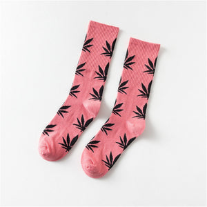 Mary Jane Leaf Socks