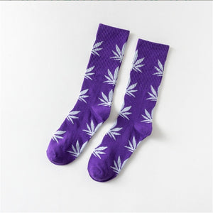 Mary Jane Leaf Socks