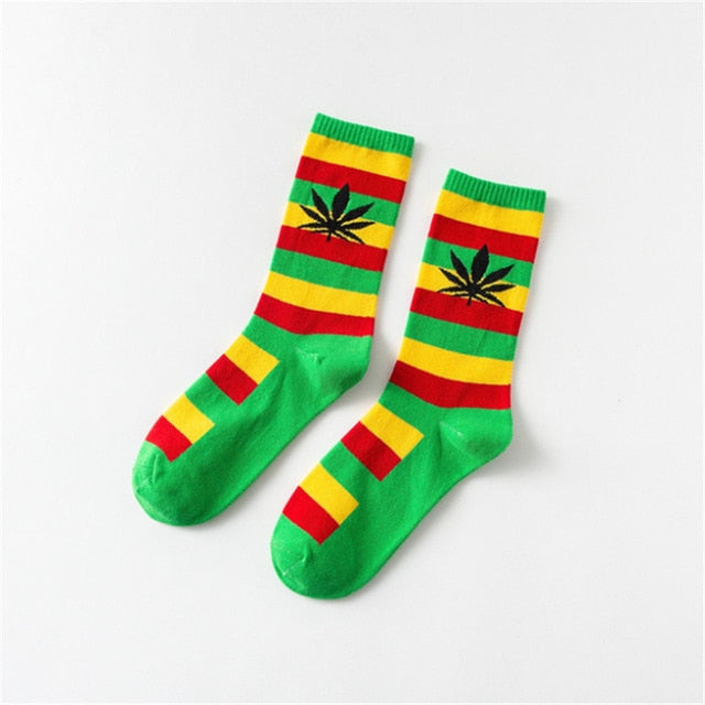 Mary Jane Leaf Socks